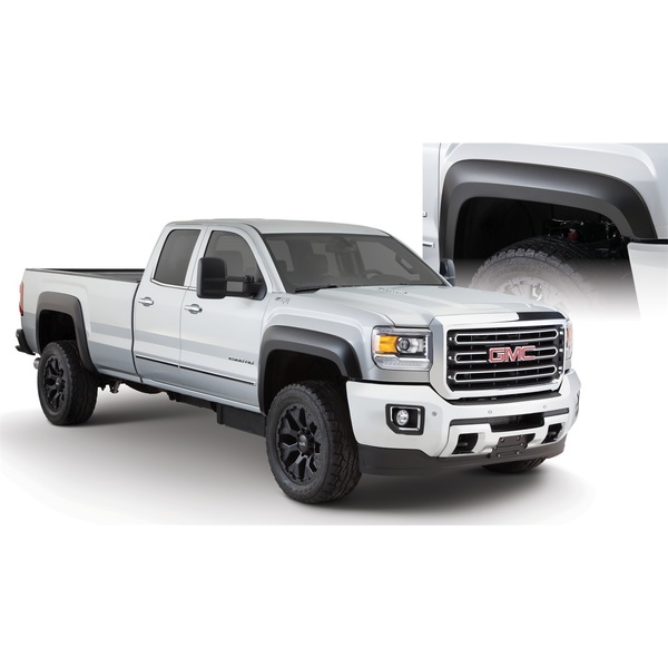 Bushwacker 15-16 SIERRA 2500/3500 HD EXT-A-FENDER STYLE FENDER FLARES ABS SMOOTH 40966-02